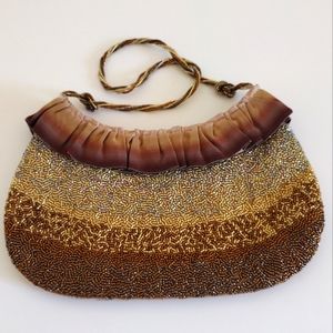 *Inge Christopher neutral ombre beaded evening bag